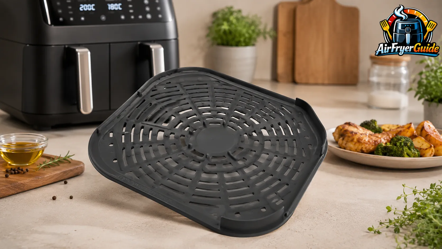 Airfryer Spritzschutz