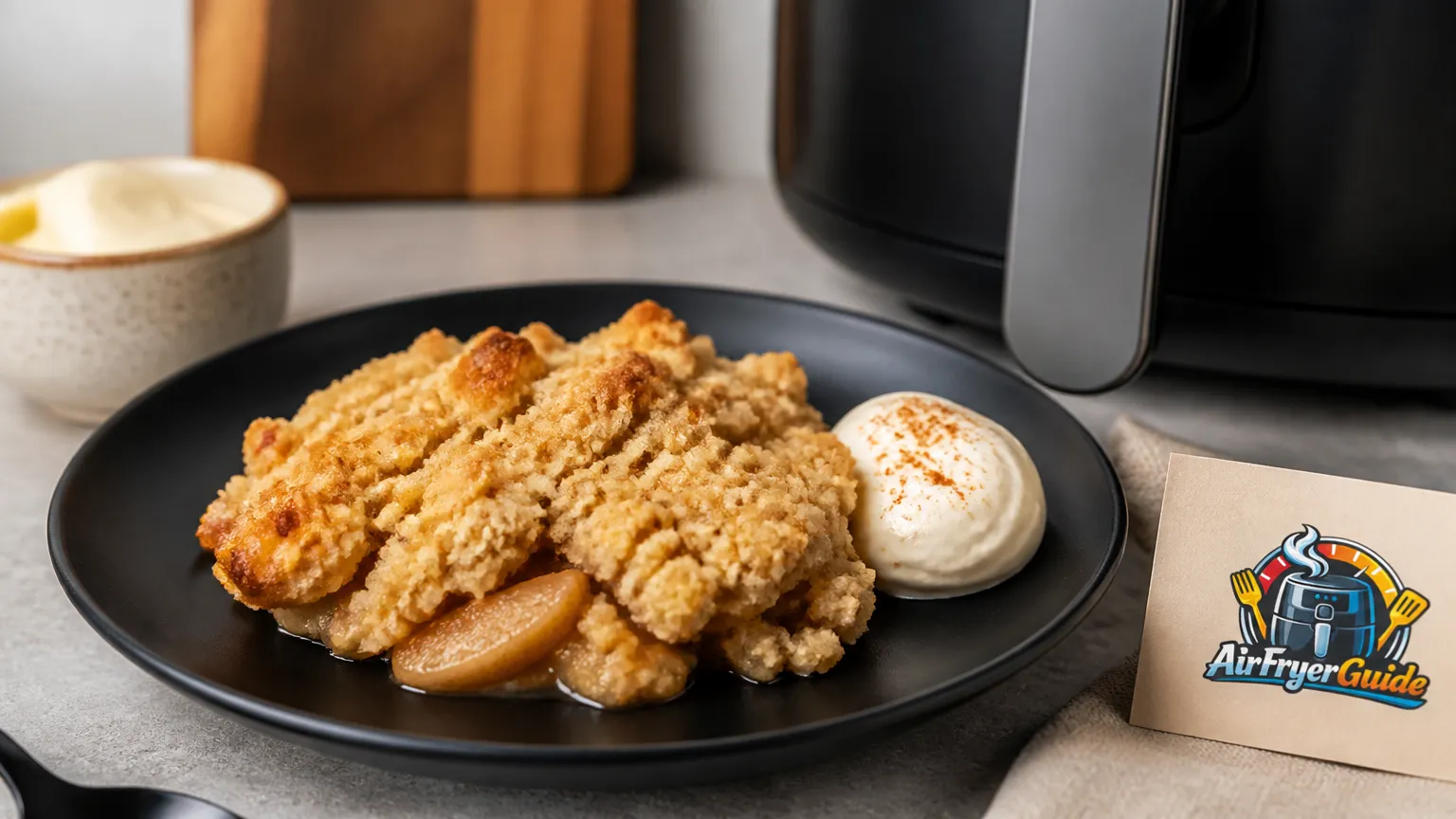 Apfel-Crumble im Airfryer