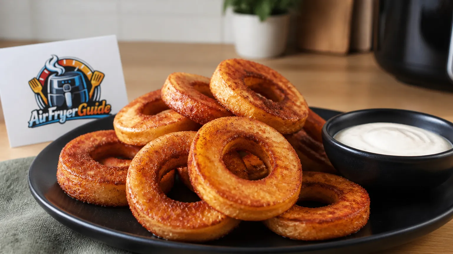 Apfel-Zimt-Ringe im Airfryer