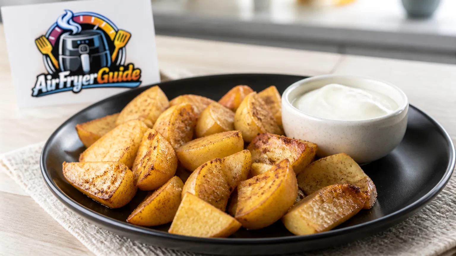 Apfelstücke mit Zimtzucker im Airfryer