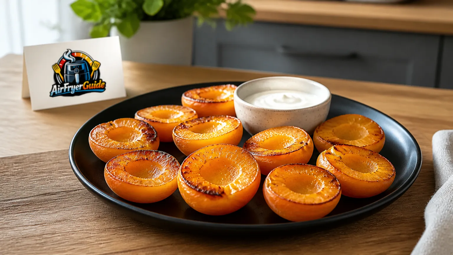Aprikosenhälften im Airfryer