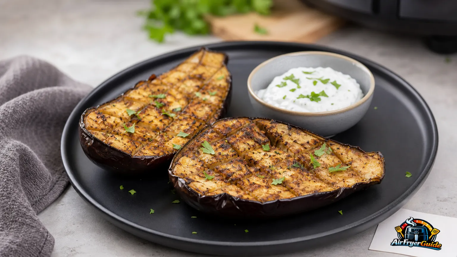 Aubergine im Airfryer