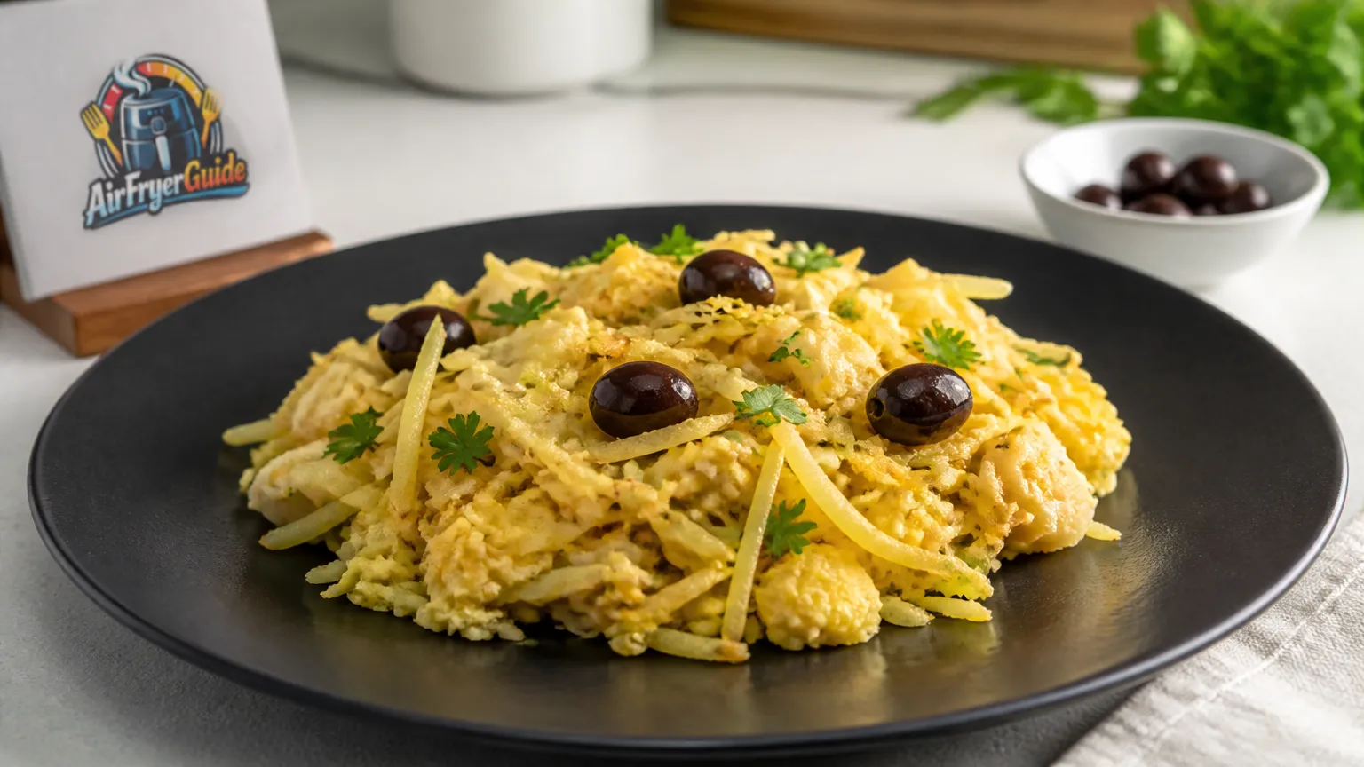 Bacalhau à Brás aufwärmen im Airfryer