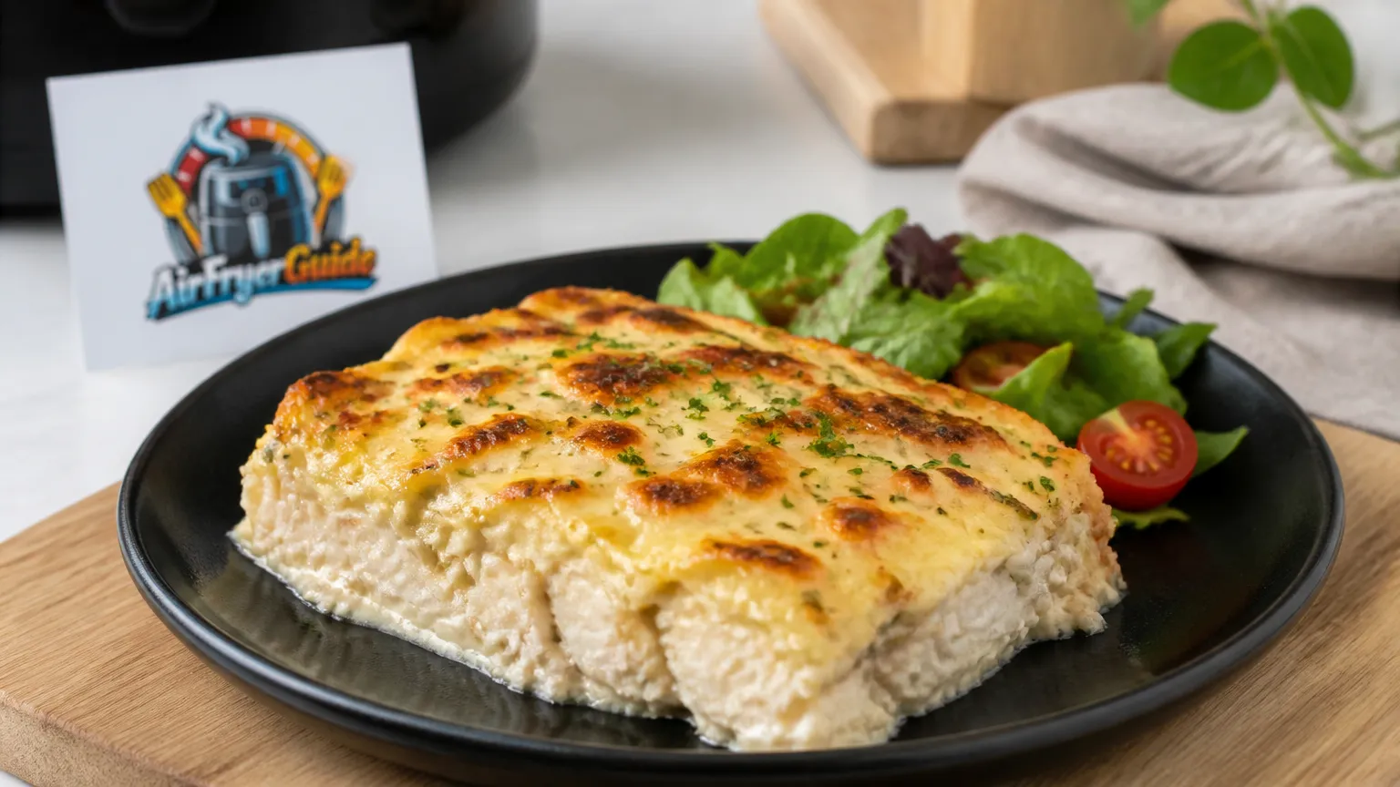 Bacalhau com Natas aufwärmen im Airfryer