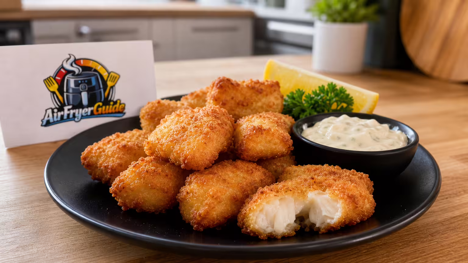 Backfisch-Bites im Airfryer - Serviervorschlag