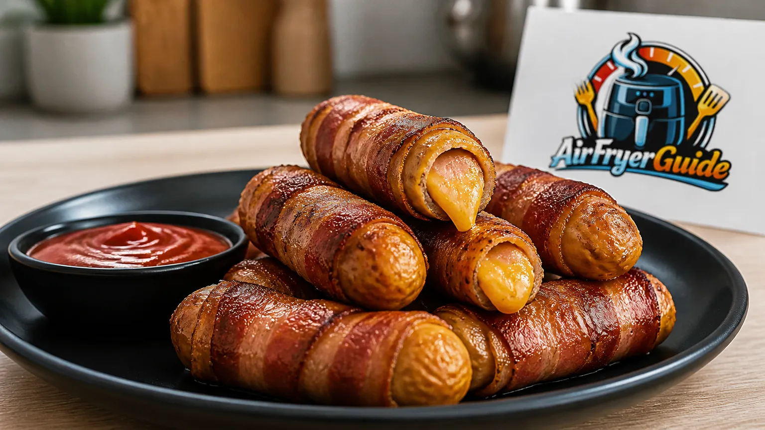 Bacon-Käsewürstchen im Airfryer