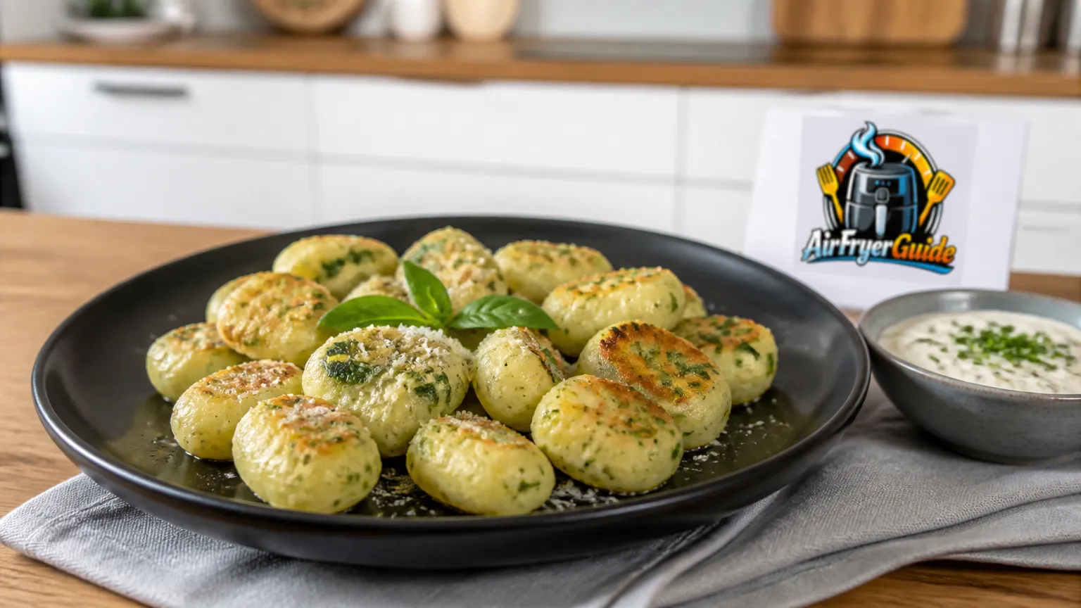 Bärlauch-Gnocchi im Airfryer