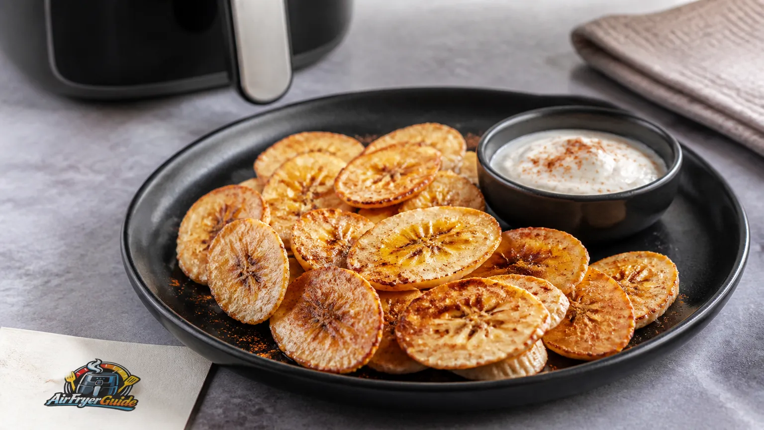 Bananenscheiben im Airfryer