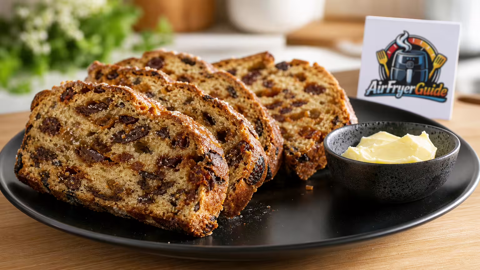 Bara Brith im Airfryer - Serviervorschlag