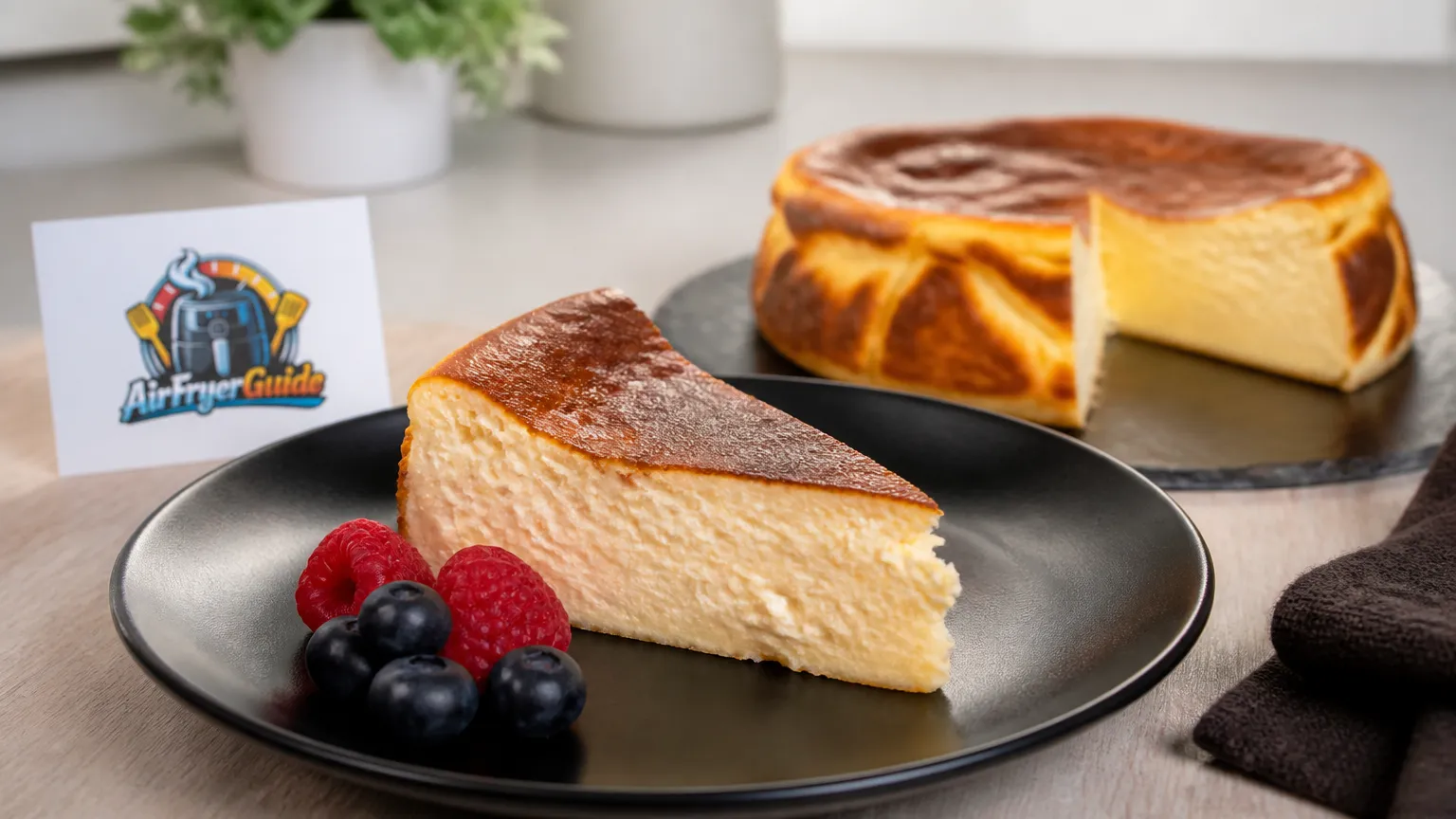 Basque Cheesecake im Airfryer