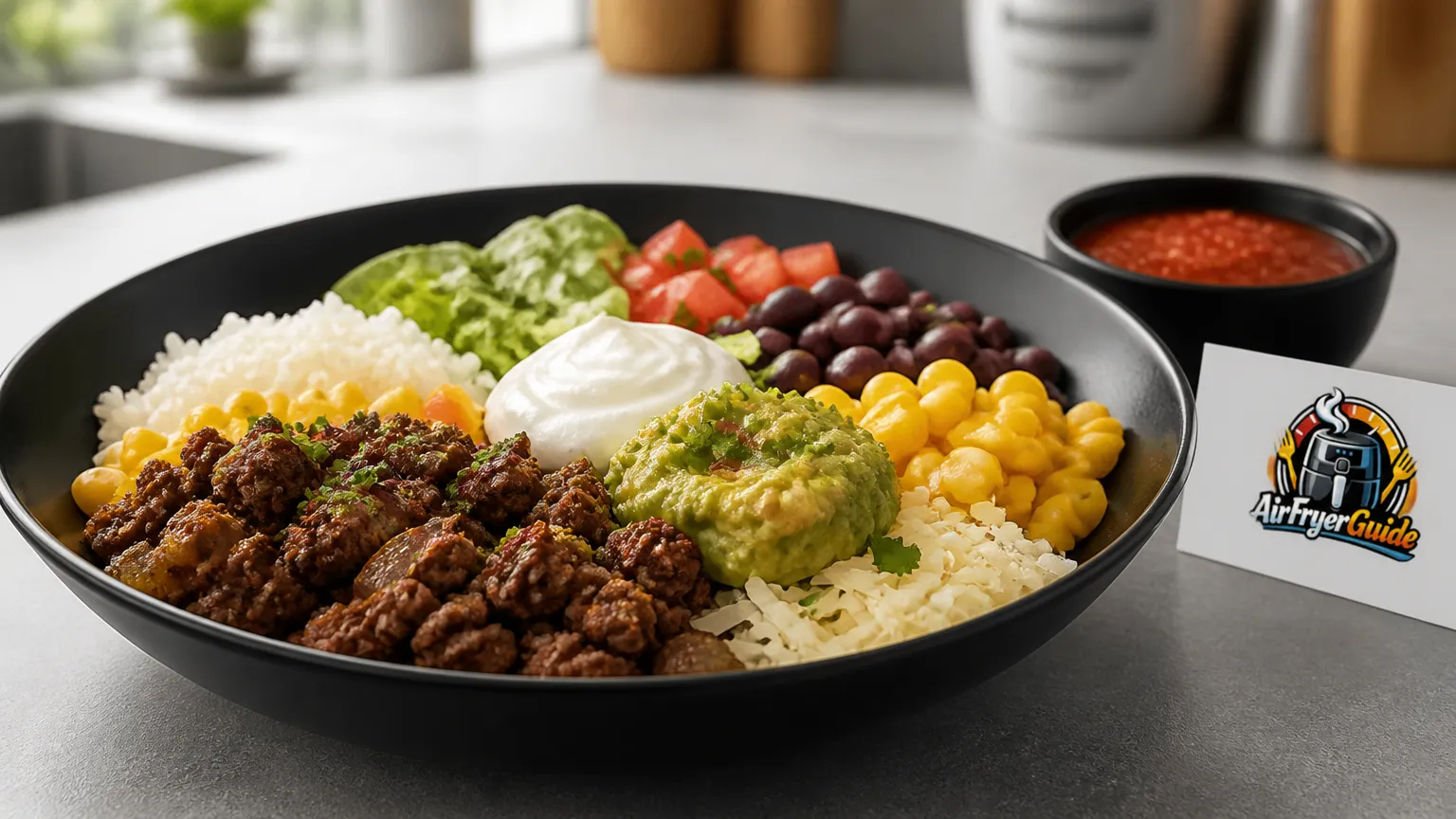 Beef Burrito Bowl im Airfryer