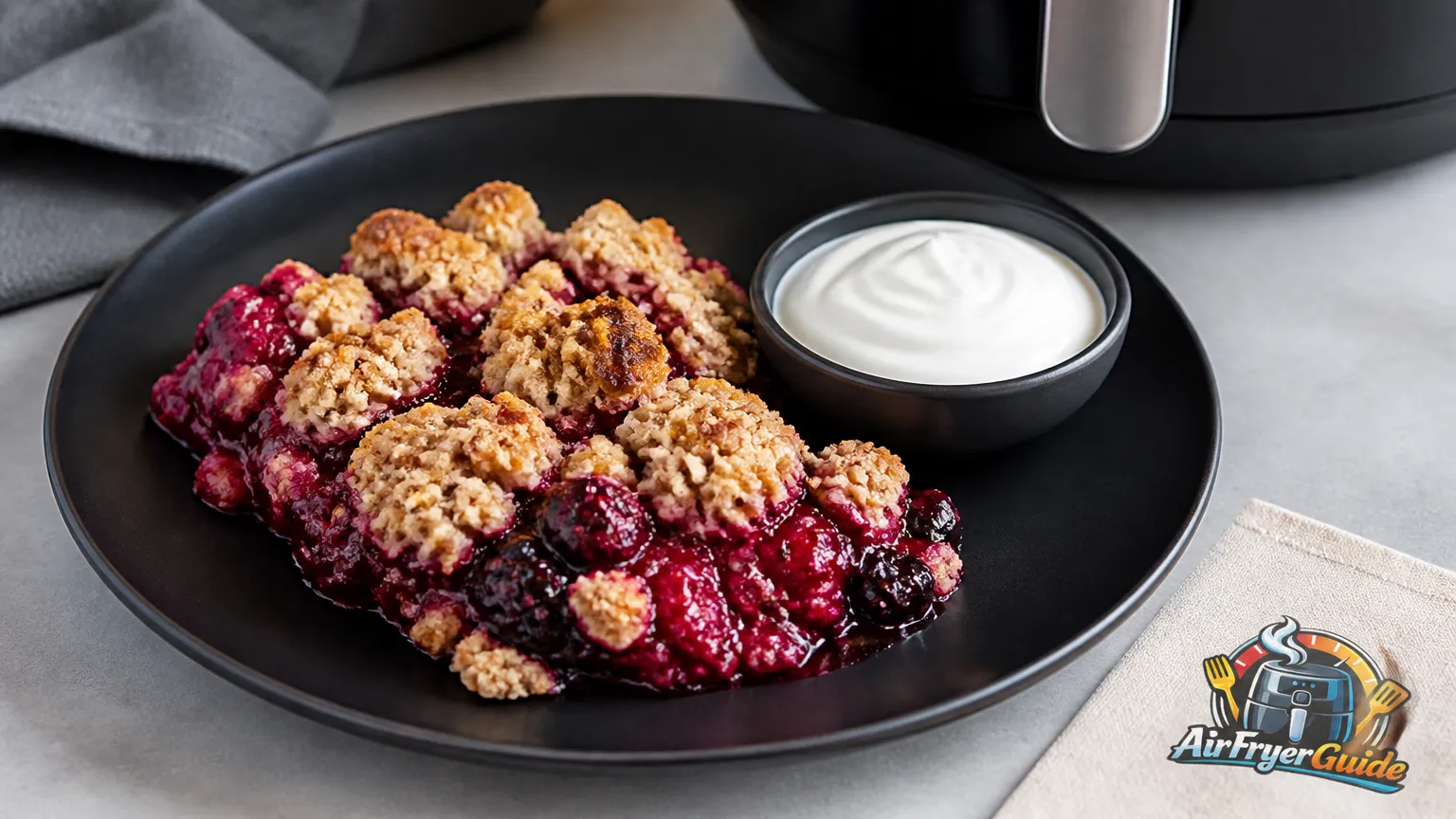 Beeren-Crumble im Airfryer