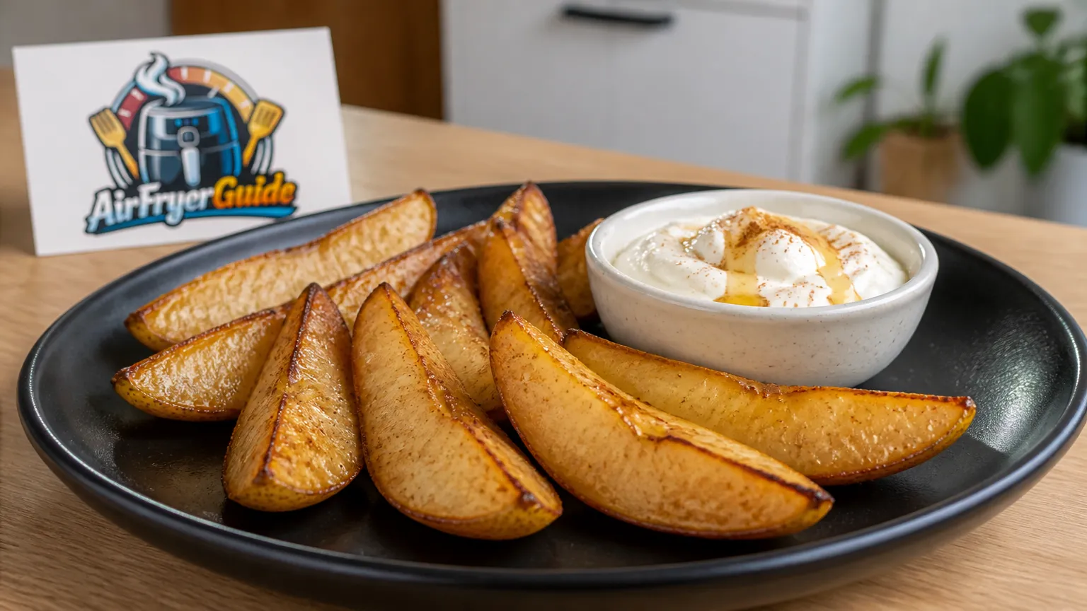 Birnenspalten im Airfryer