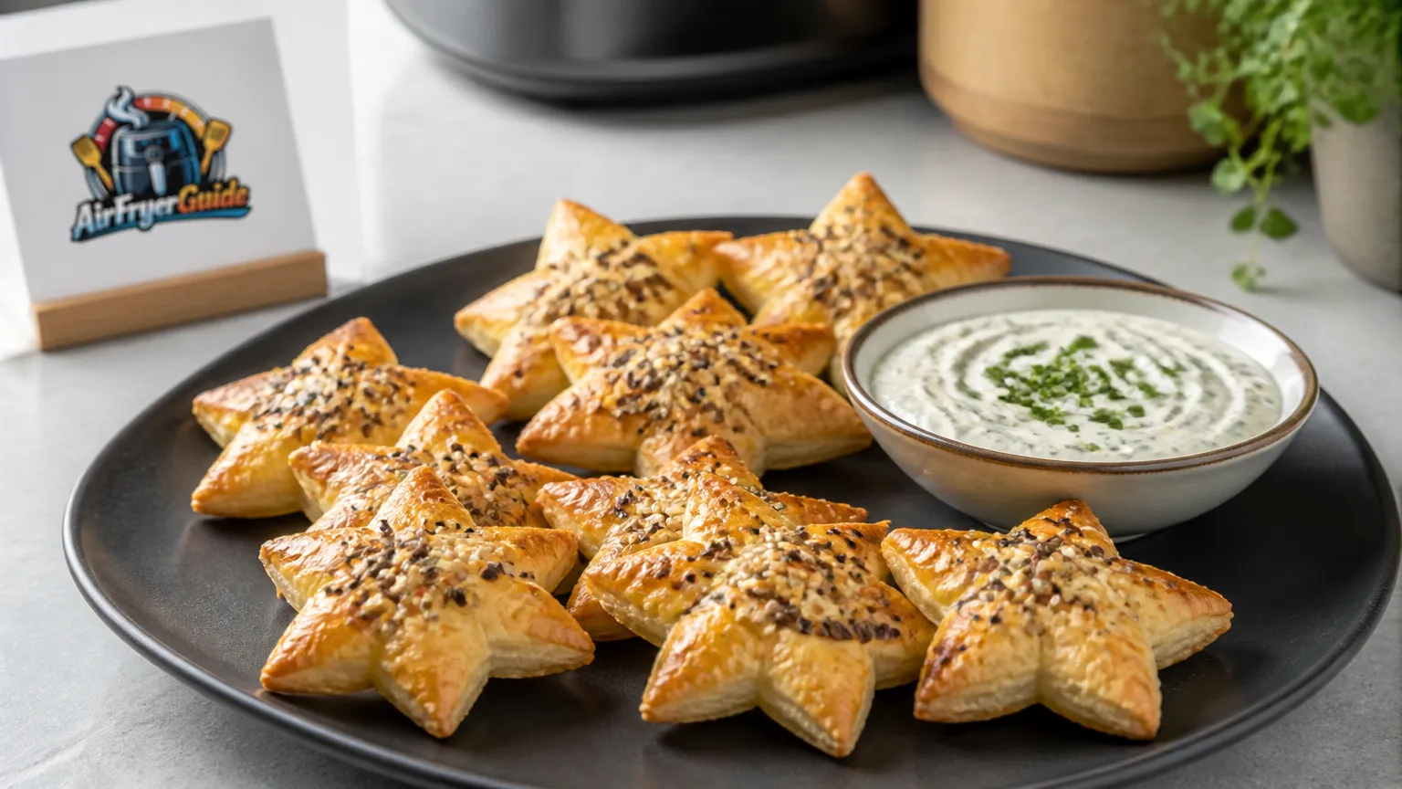 Blätterteig-Sterne herzhaft im Airfryer