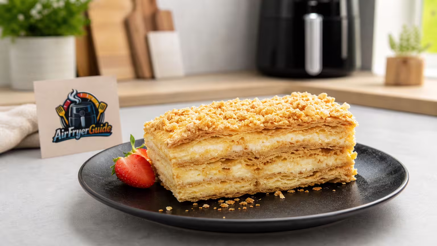 Blätterteigtorte Napoleon (TK) auftauen im Airfryer