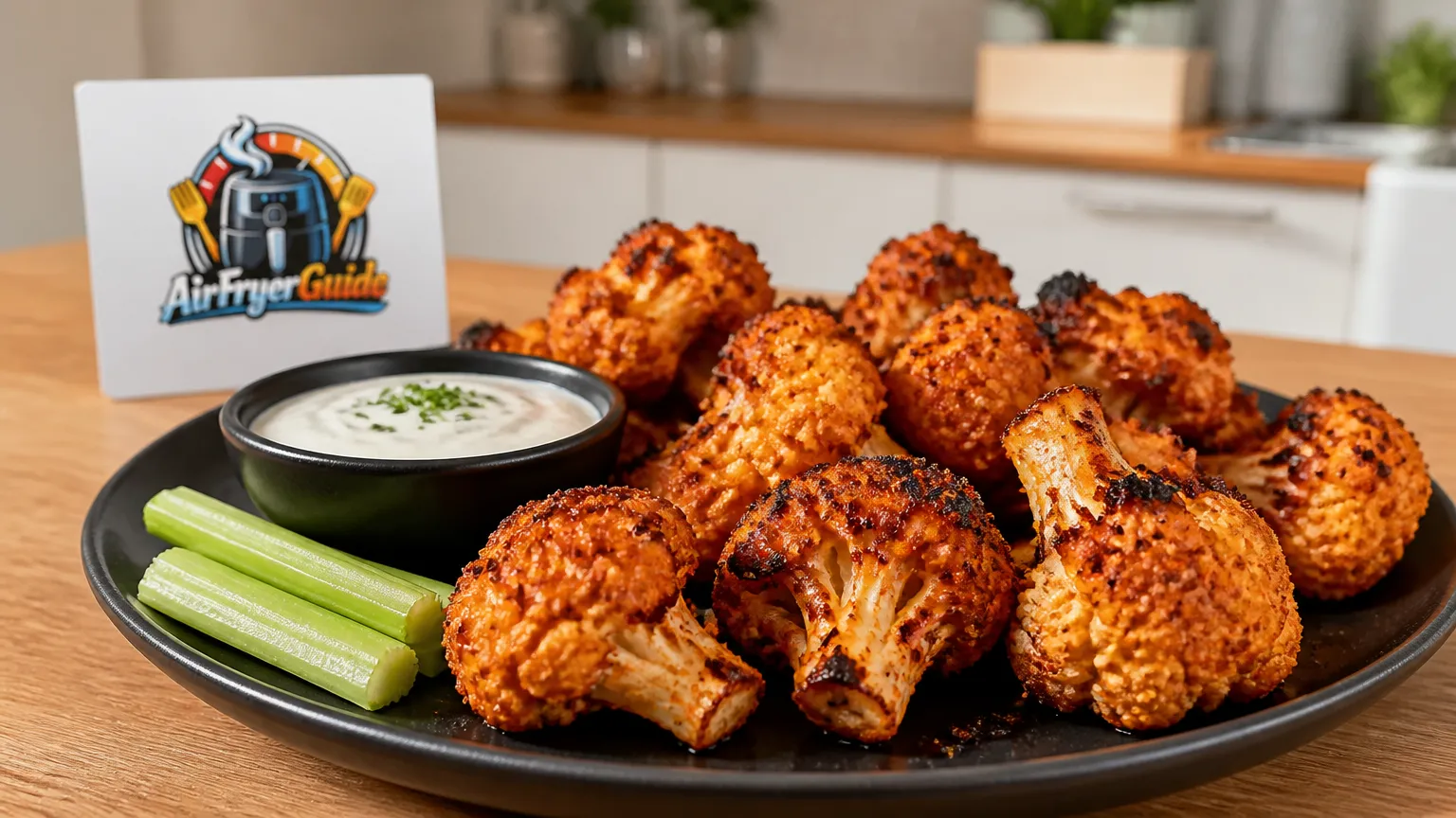 Blumenkohl Wings im Airfryer