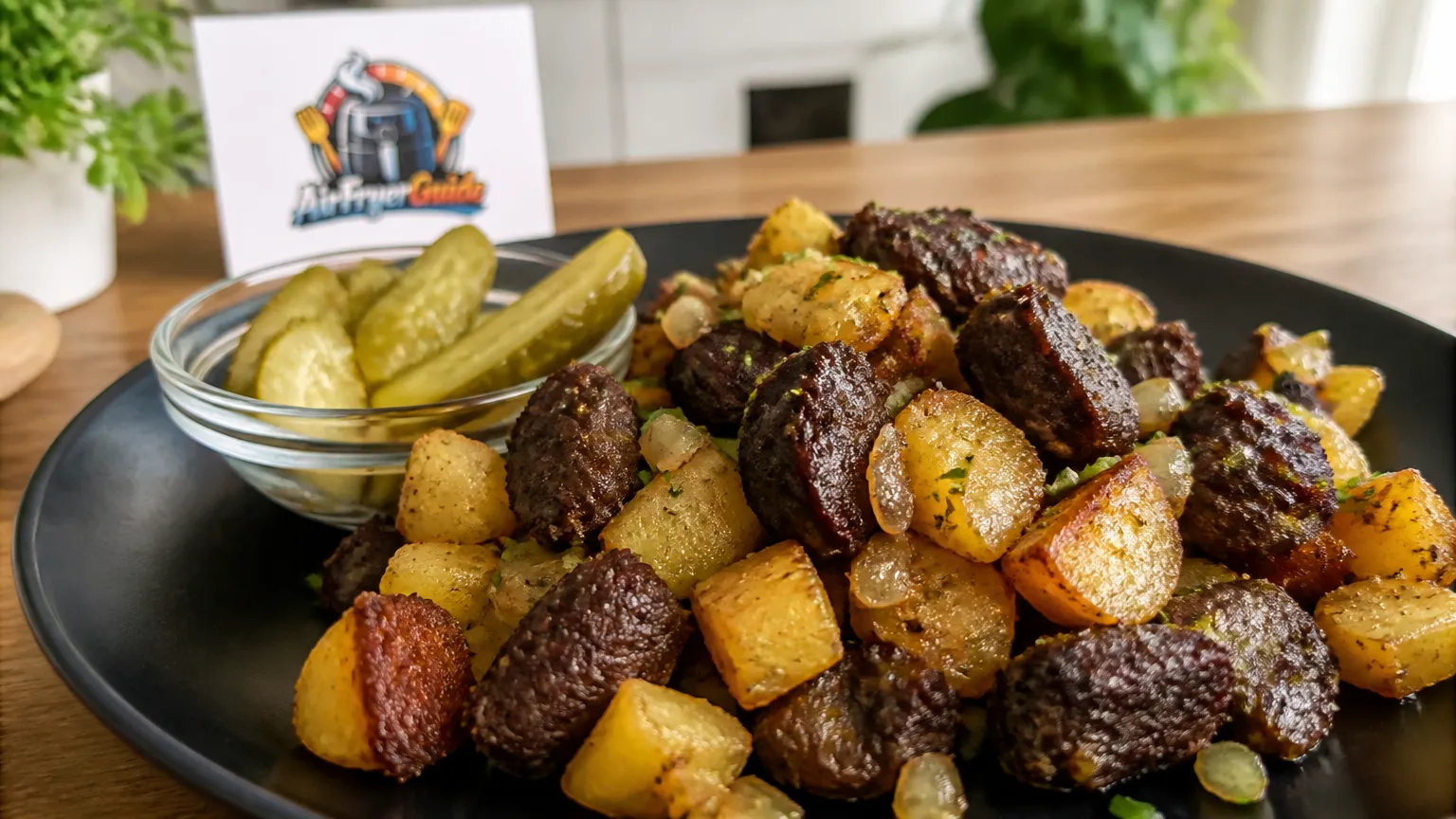 Blunzengröstl im Airfryer