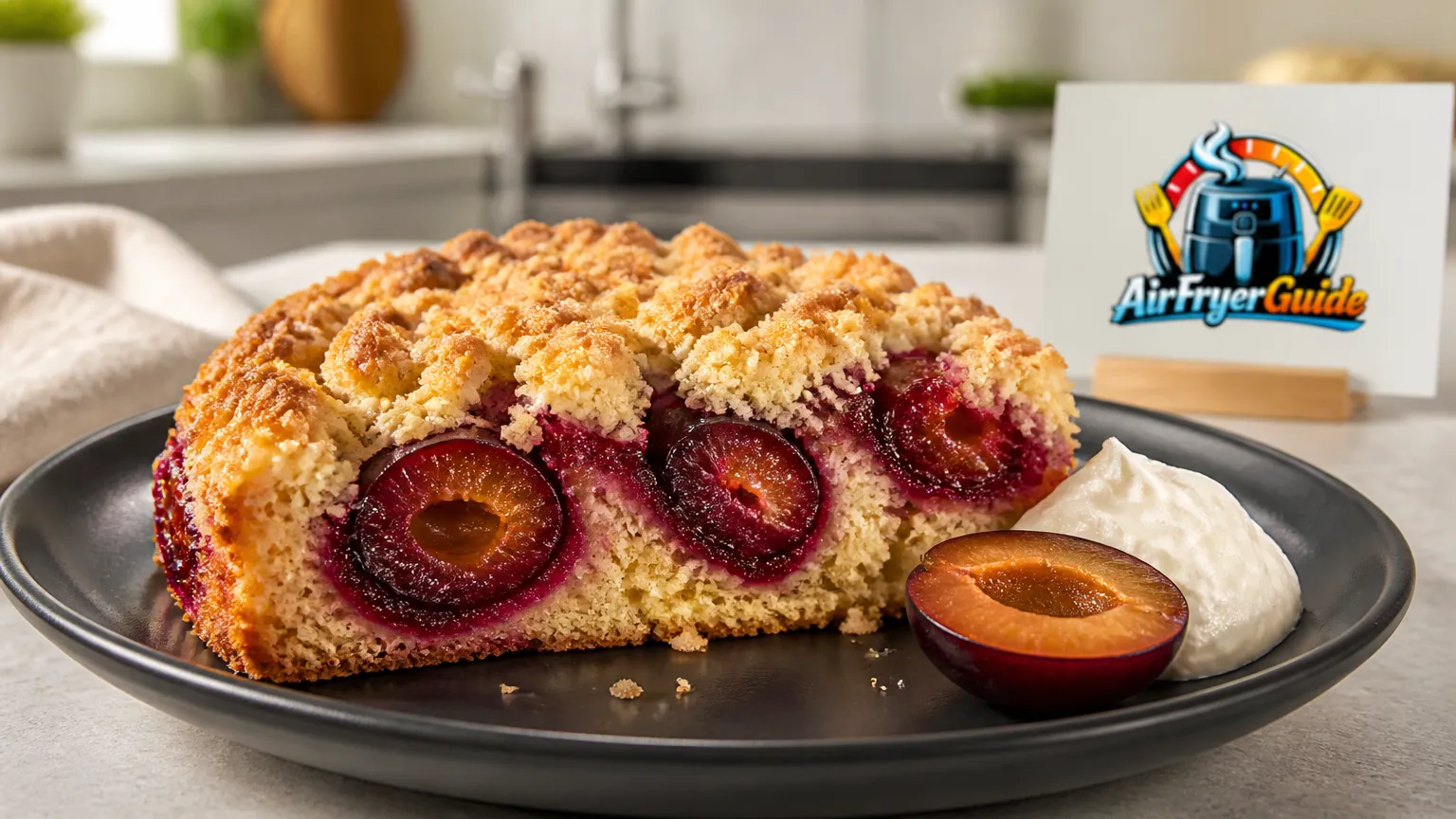 Böhmischer Pflaumenkuchen (TK) im Airfryer