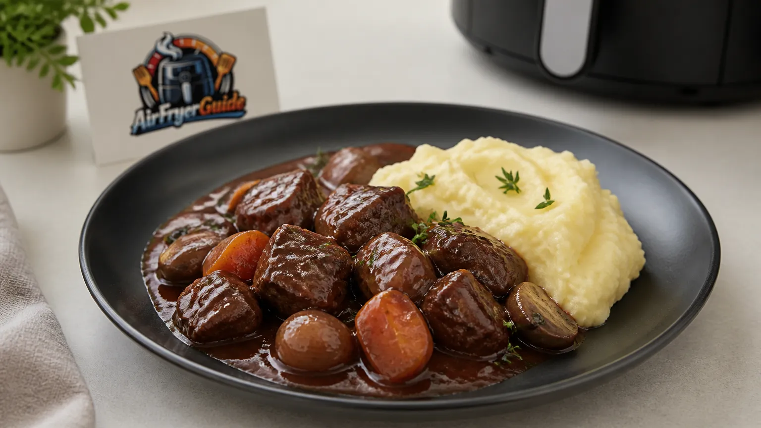 Boeuf Bourguignon im Airfryer