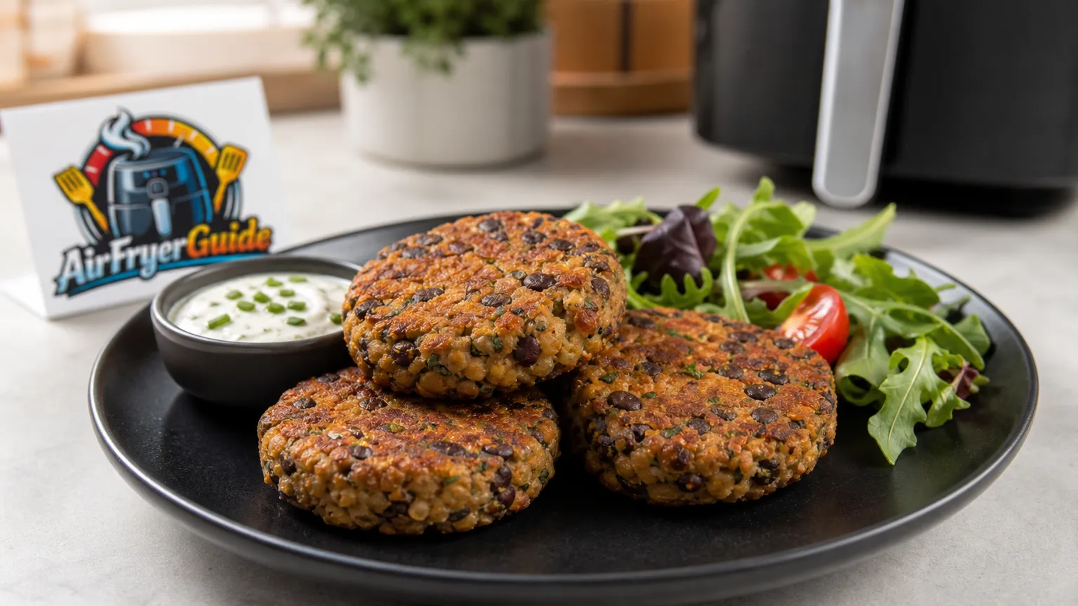 Bohnen Patties im Airfryer