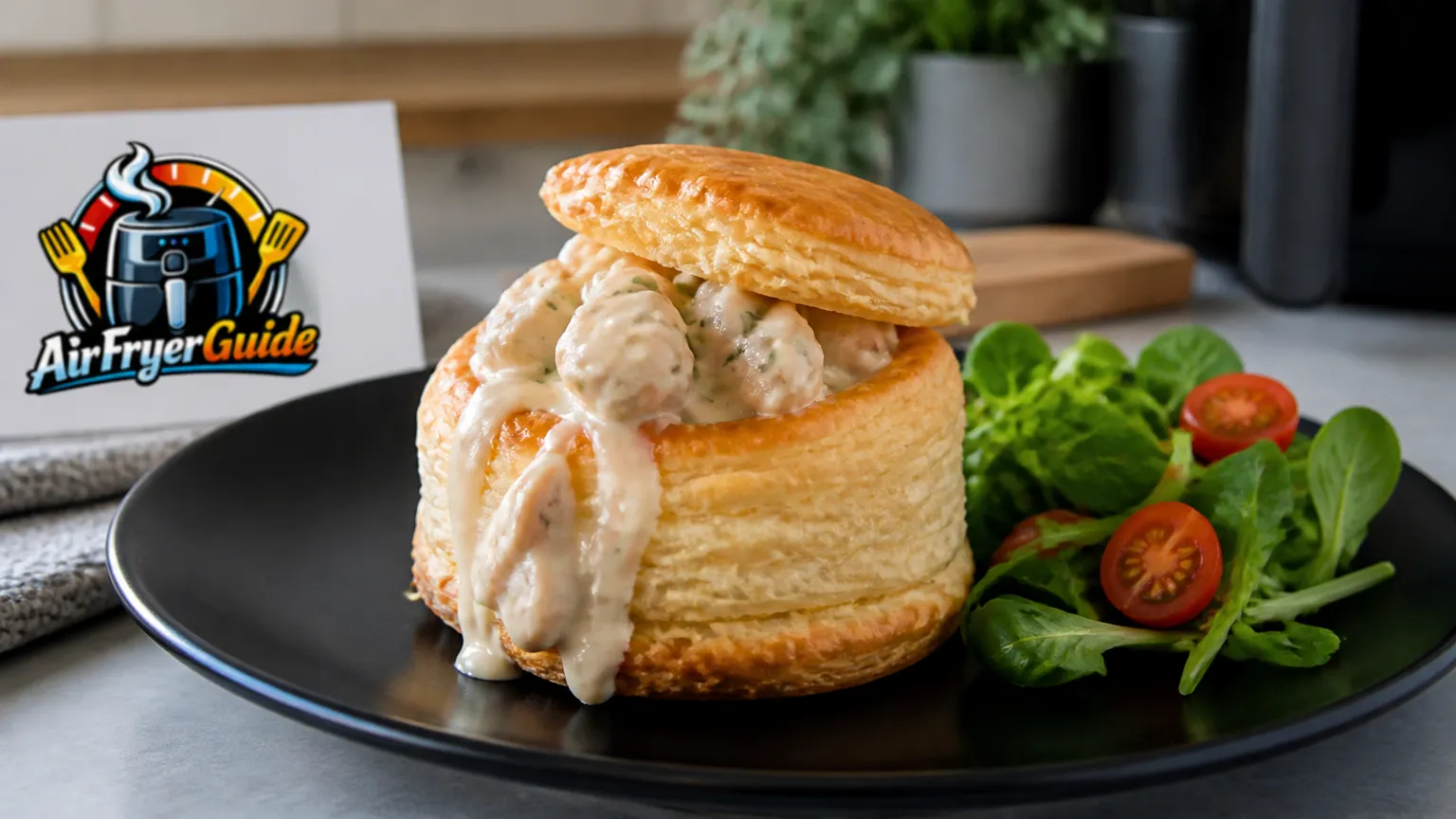 Bouchée à la Reine aufwärmen im Airfryer