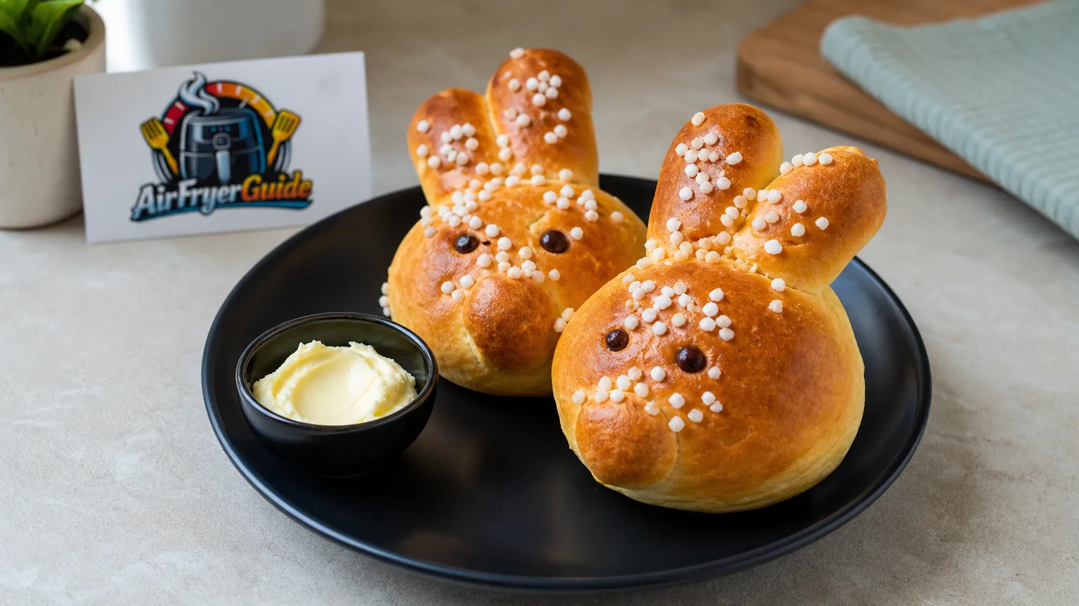 Brioche Osterhasen im Airfryer