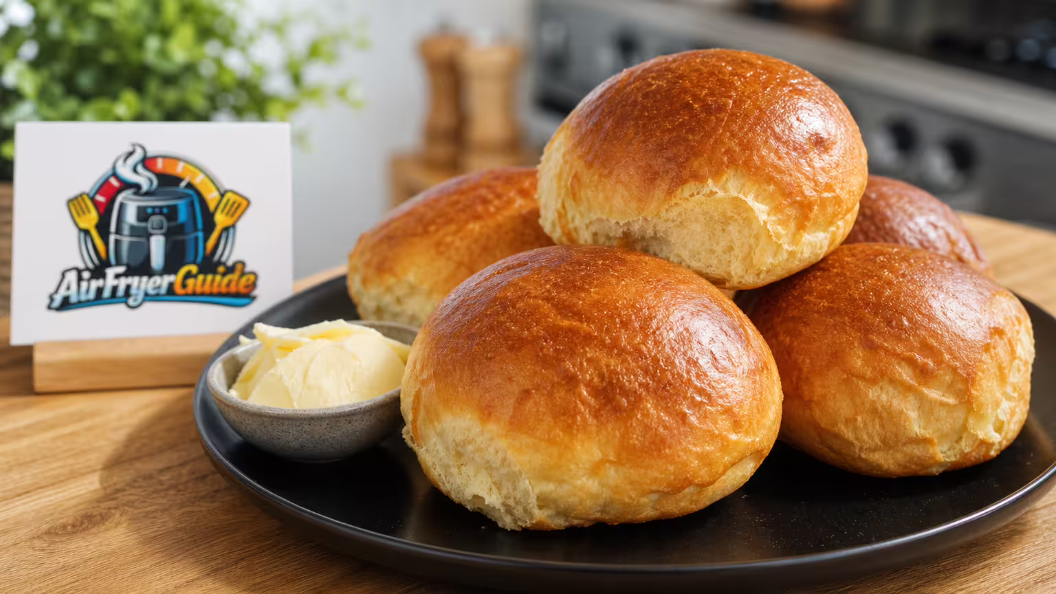 Briochebrötchen im Airfryer - Serviervorschlag