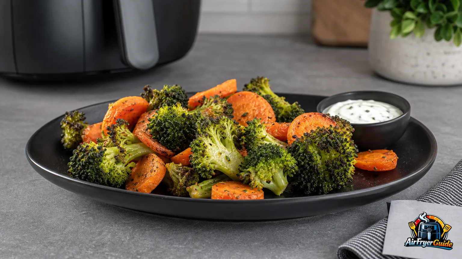 Brokkoli Karotten Mix im Airfryer