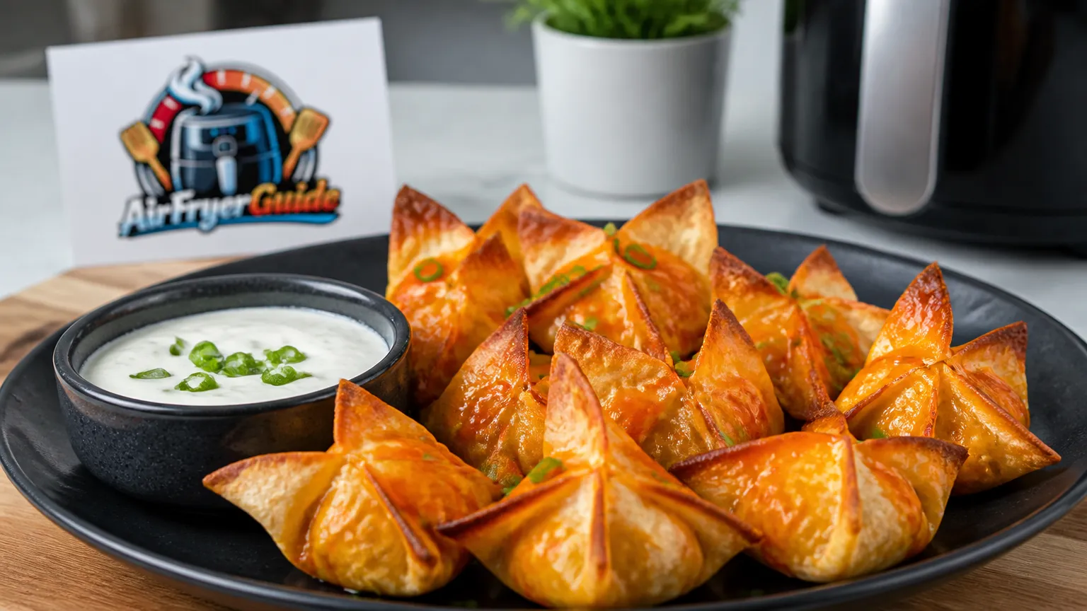 Buffalo Chicken Wontons im Airfryer