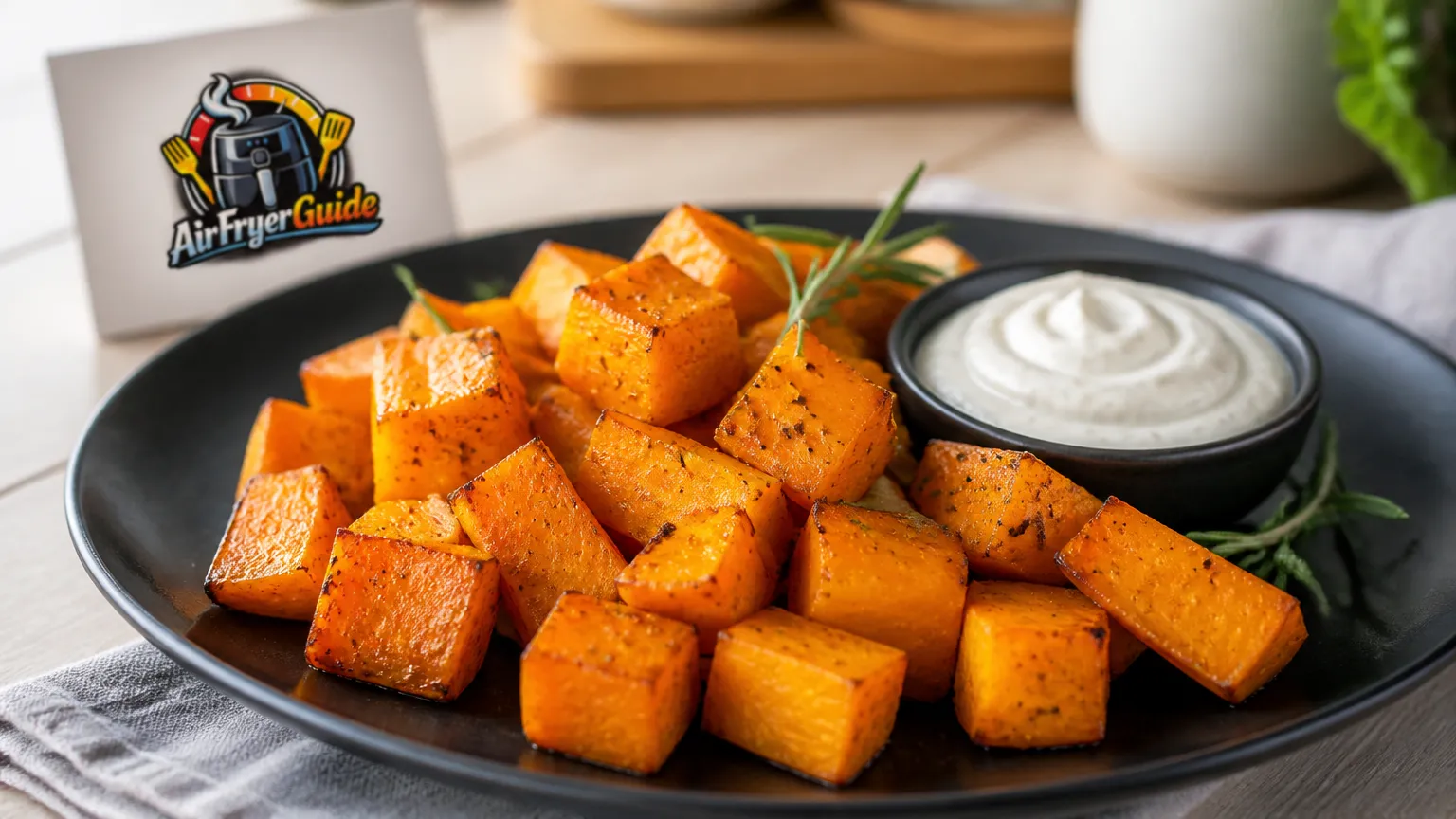 Butternut Kürbis im Airfryer