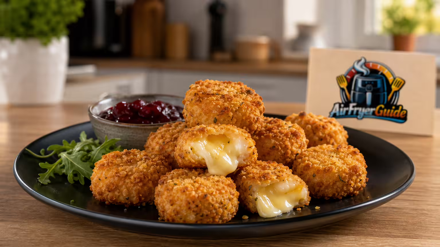Camembert Bites im Airfryer - Serviervorschlag