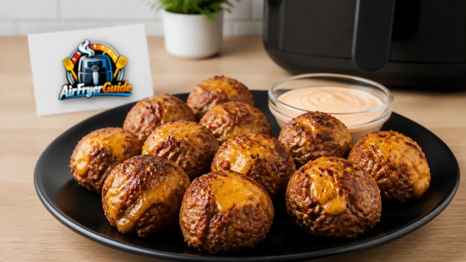 Cheeseburger-Bällchen im Airfryer