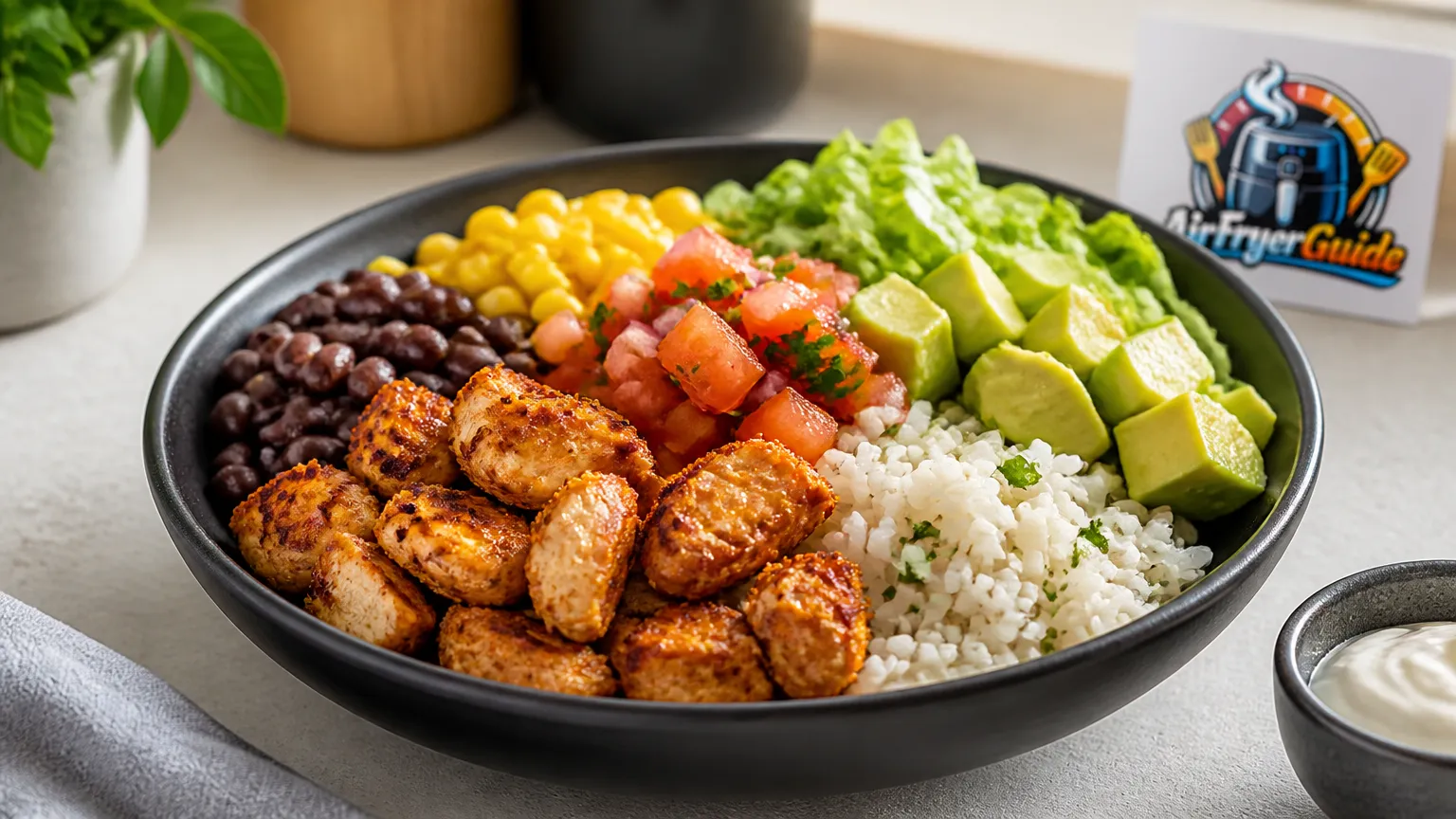 Chicken Burrito Bowl im Airfryer