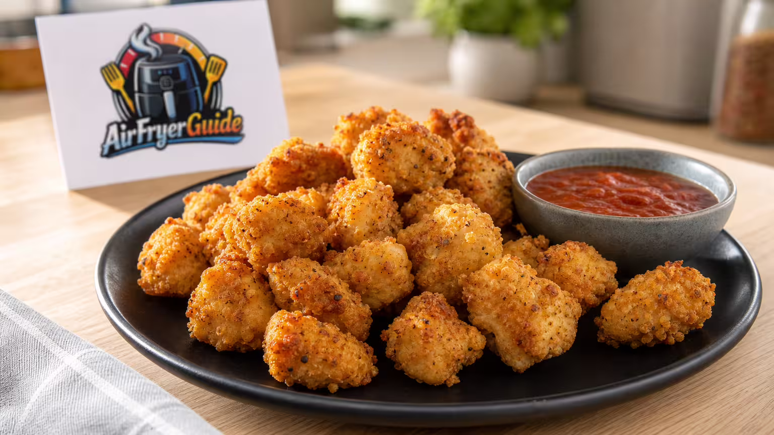 Chicken Popcorn (TK) im Airfryer - Serviervorschlag