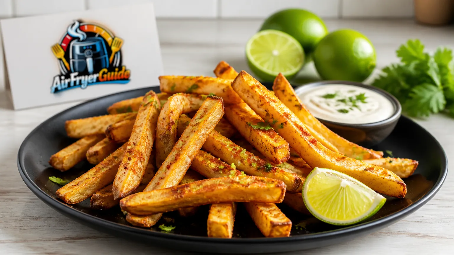 Chili-Limetten-Pommes im Airfryer