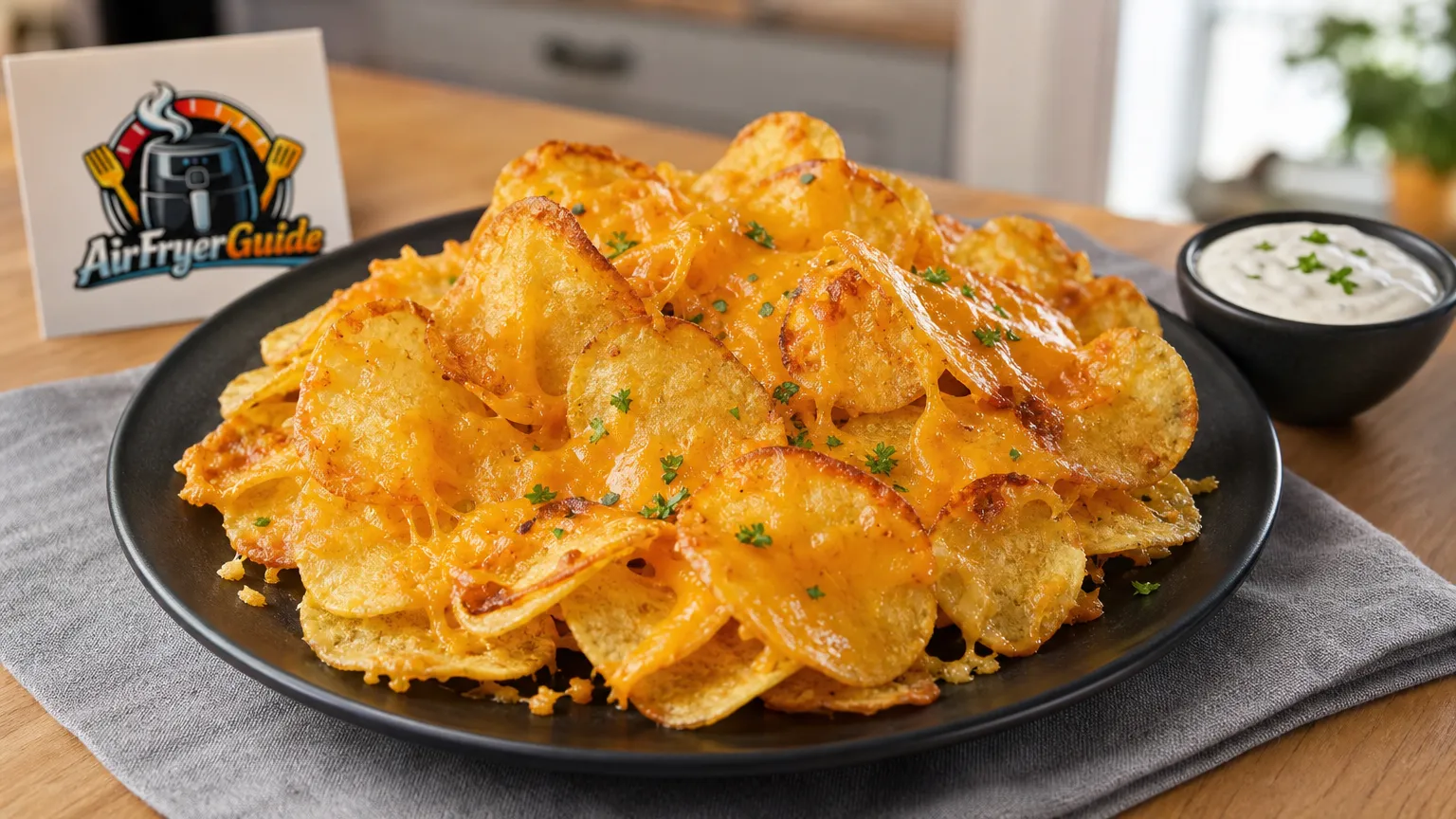 Chips mit Käse im Airfryer