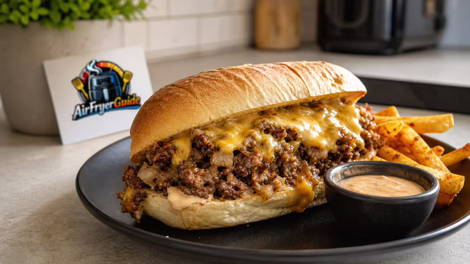 Chopped Cheese Burger im Airfryer
