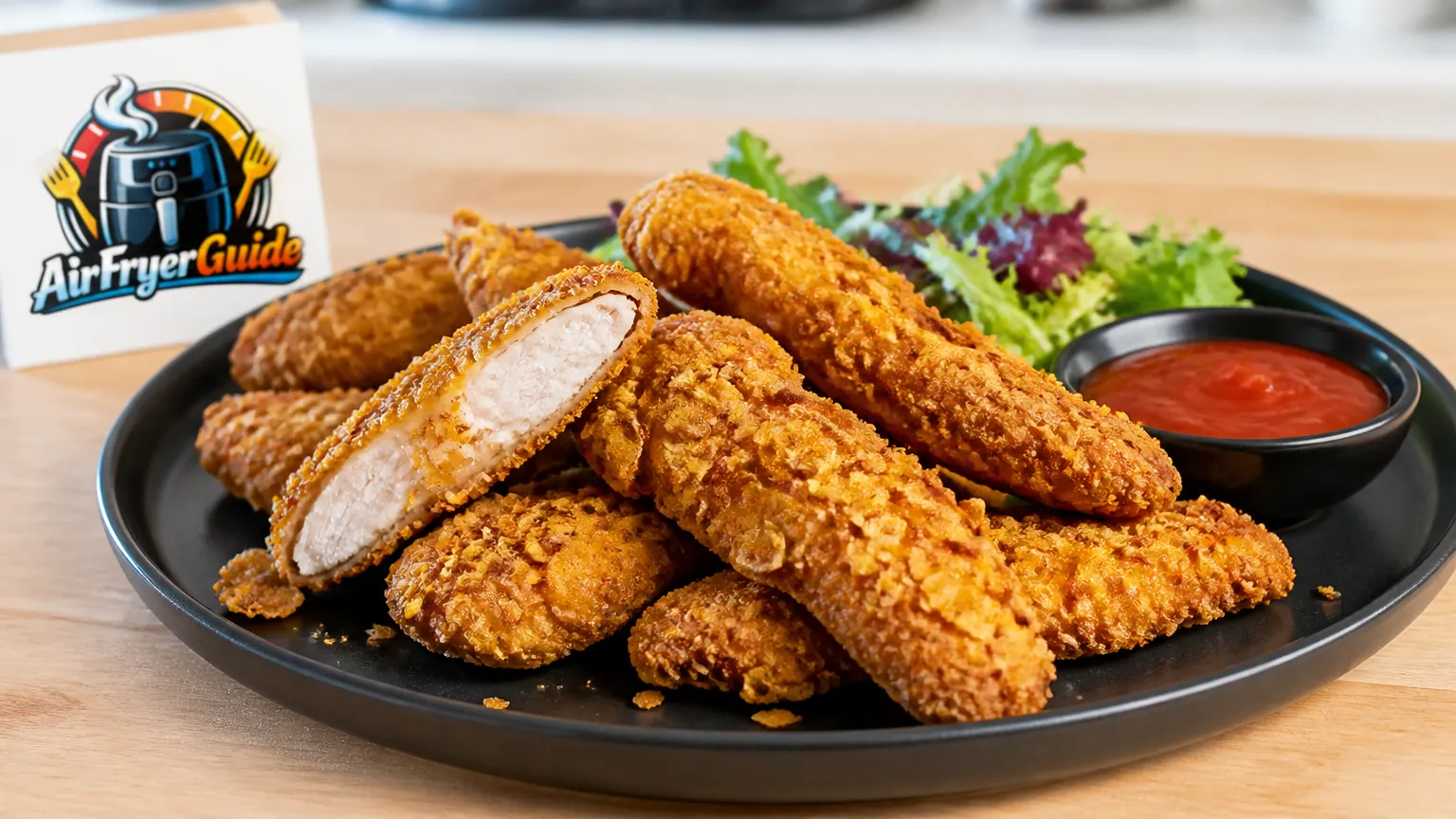 Cornflakes Hähnchenstreifen im Airfryer