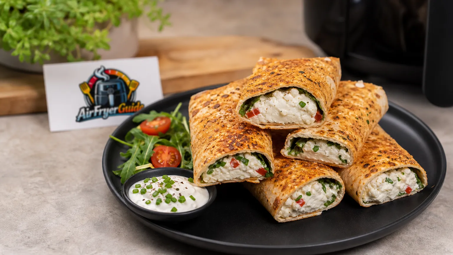Cottage Cheese Wraps im Airfryer
