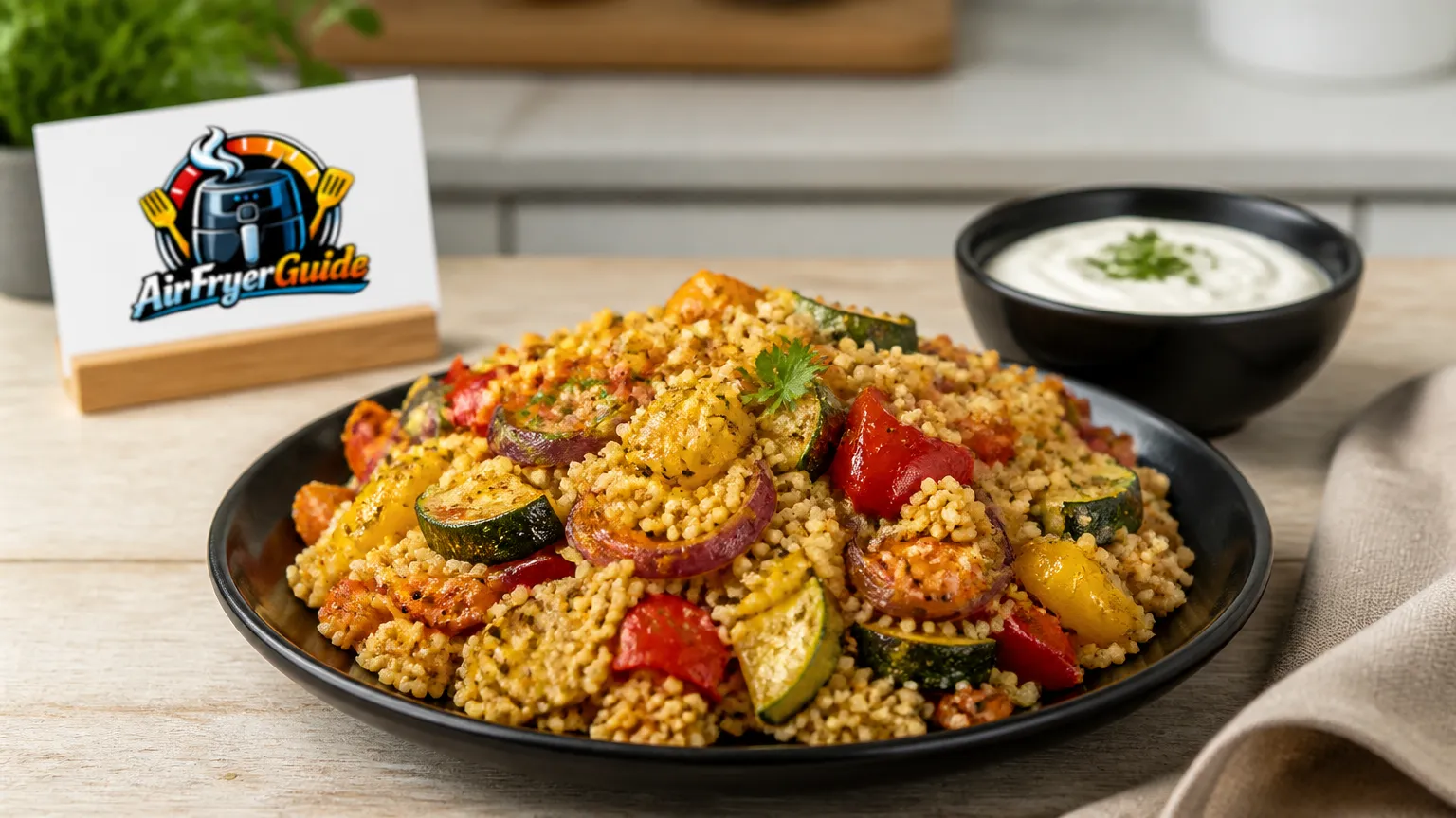 Couscous mit Gemüse im Airfryer