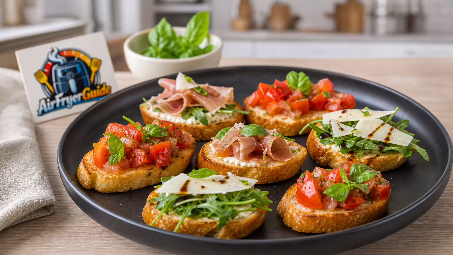 Crostini im Airfryer - Serviervorschlag