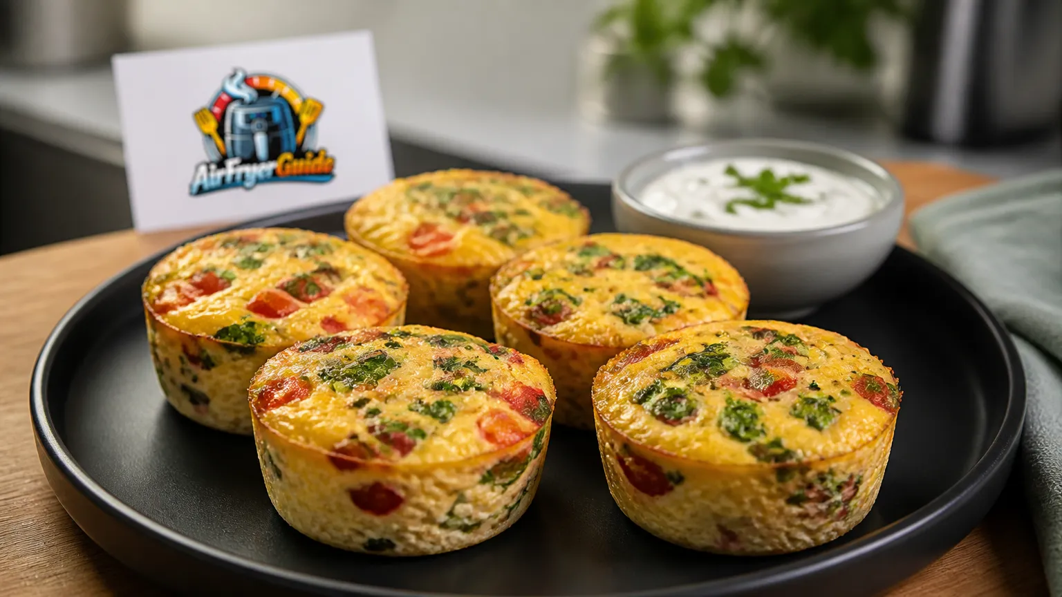 Eiermuffins mit Gemüse im Airfryer