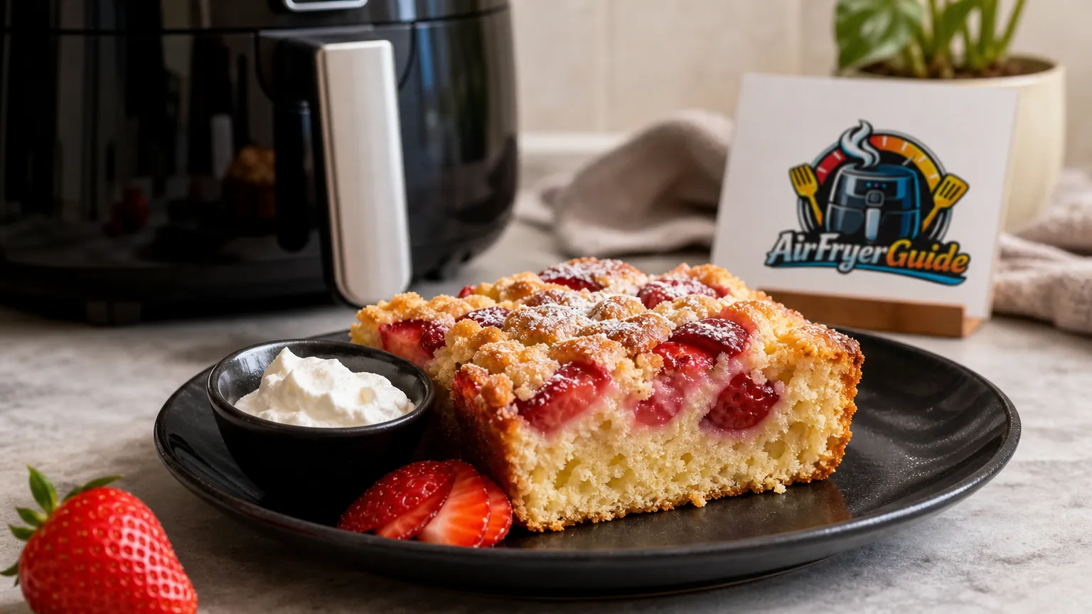 Erdbeerkuchen (TK) im Airfryer