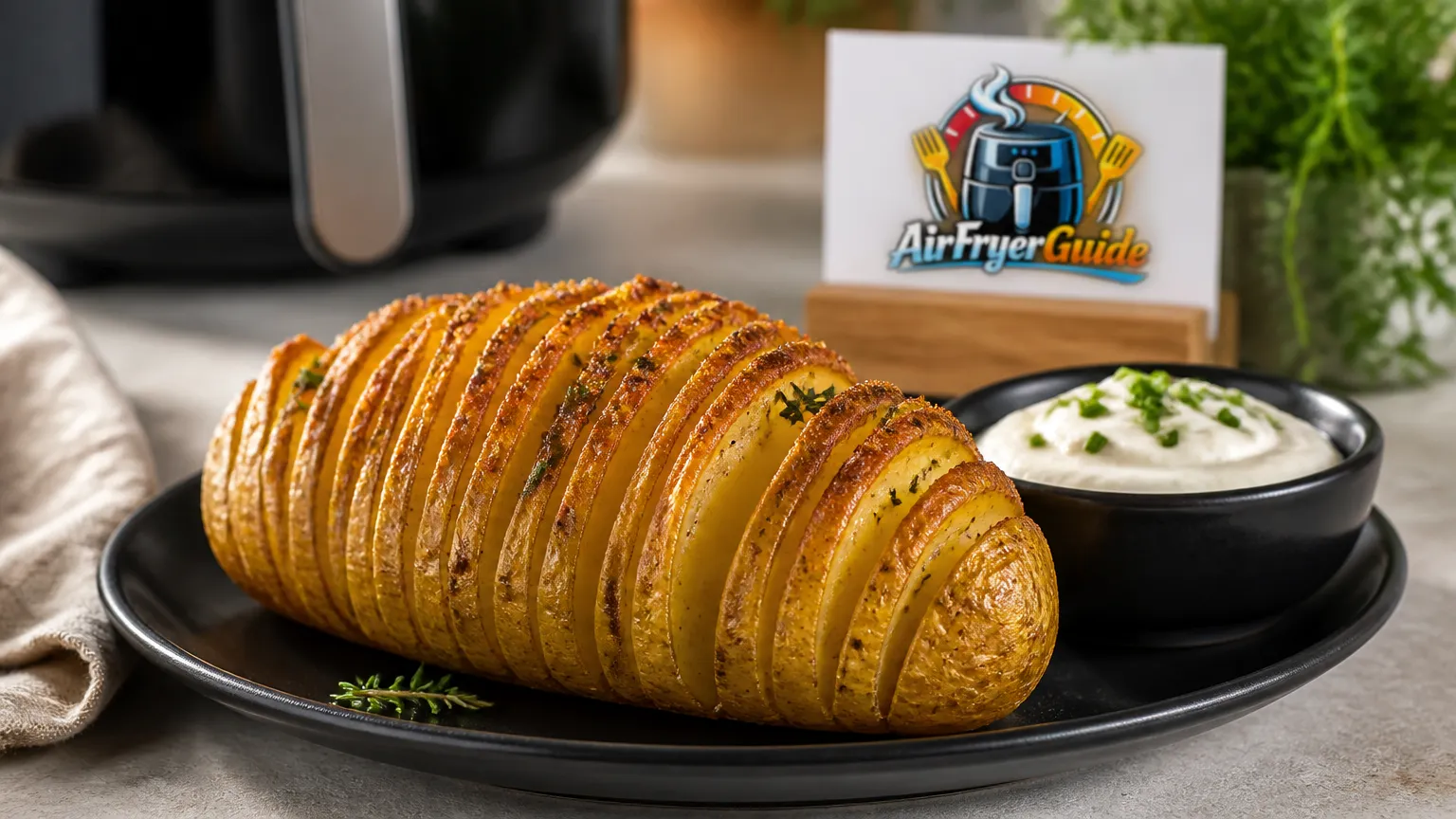 Fächerkartoffel im Airfryer