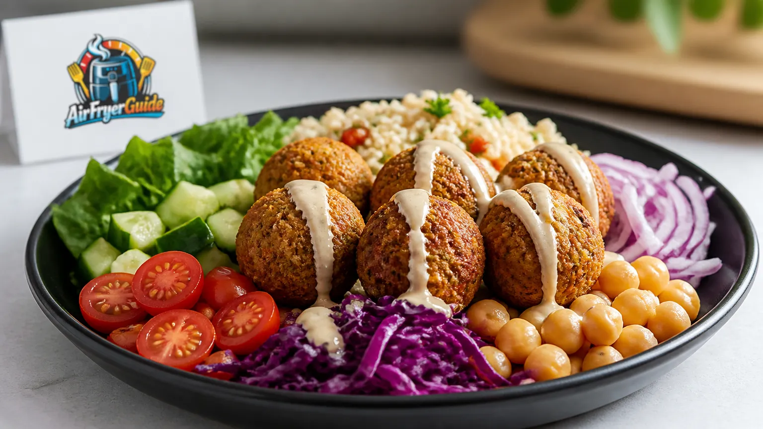 Falafel Bowl im Airfryer