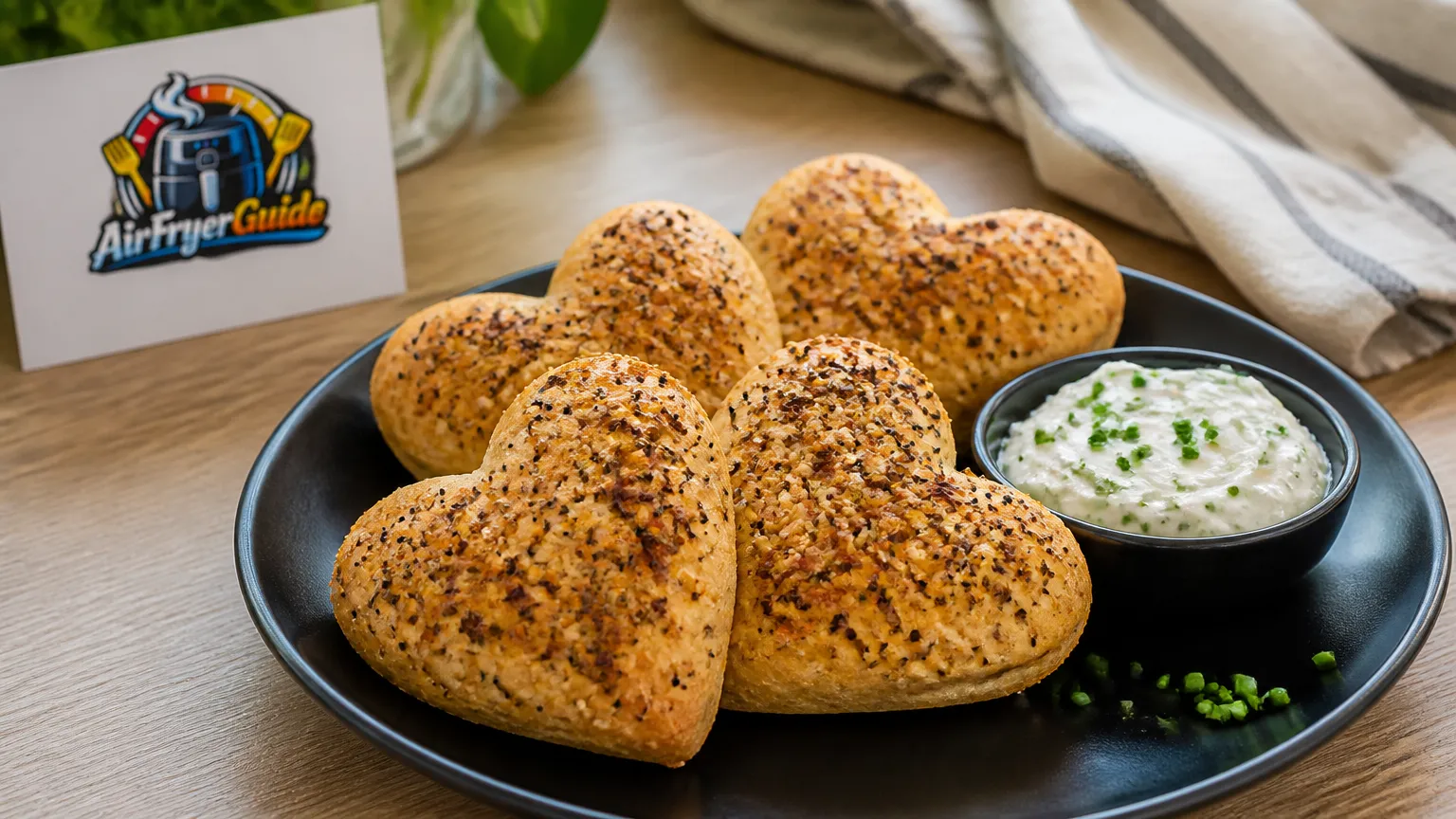 Frühstücks-Herzen Brötchen (TK) im Airfryer