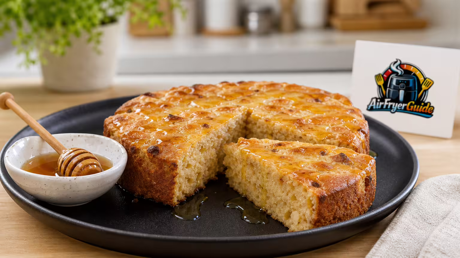 Frühstückskuchen aufwärmen im Airfryer - Serviervorschlag