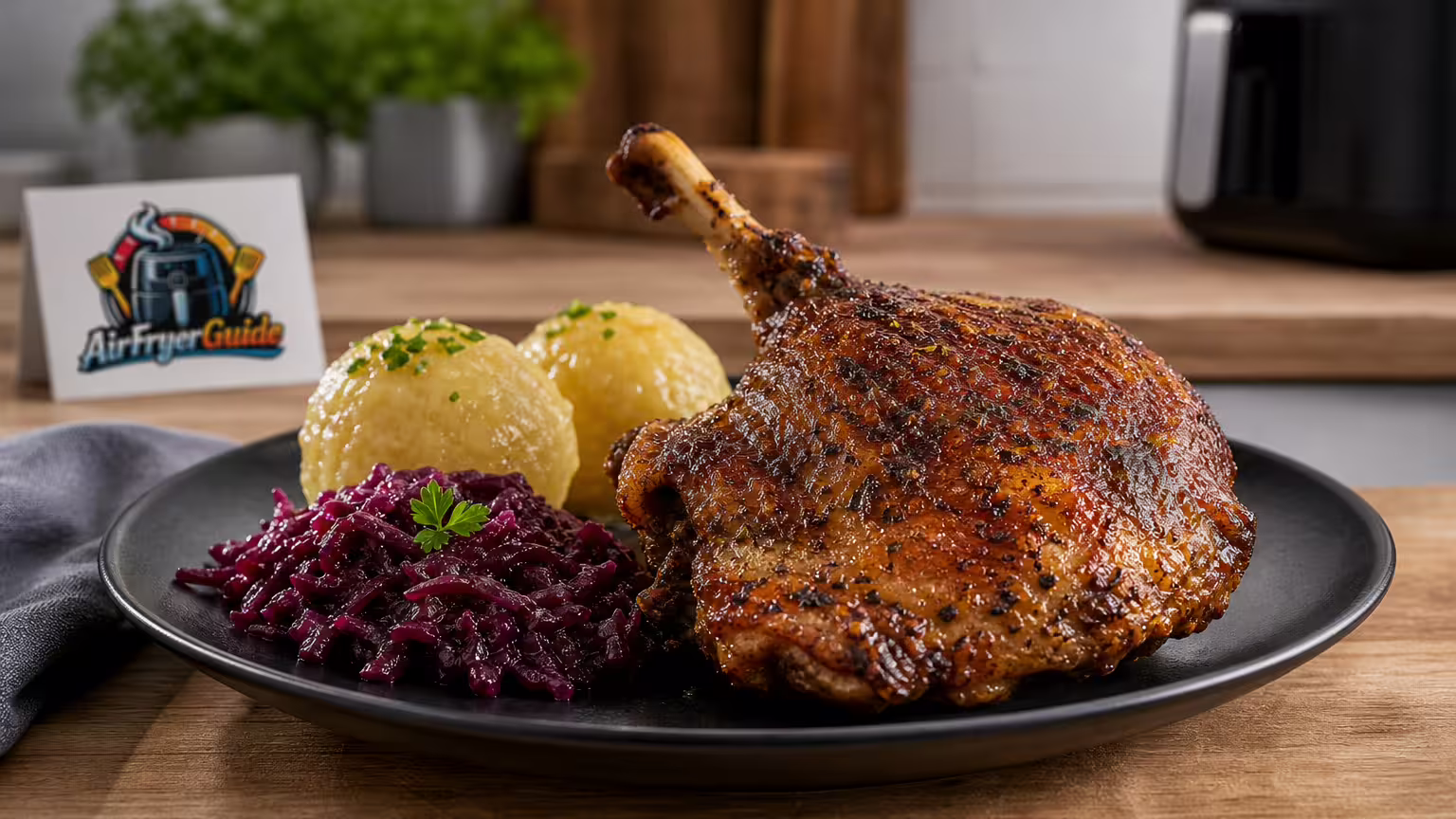 Gänsebraten aufwärmen im Airfryer - Serviervorschlag