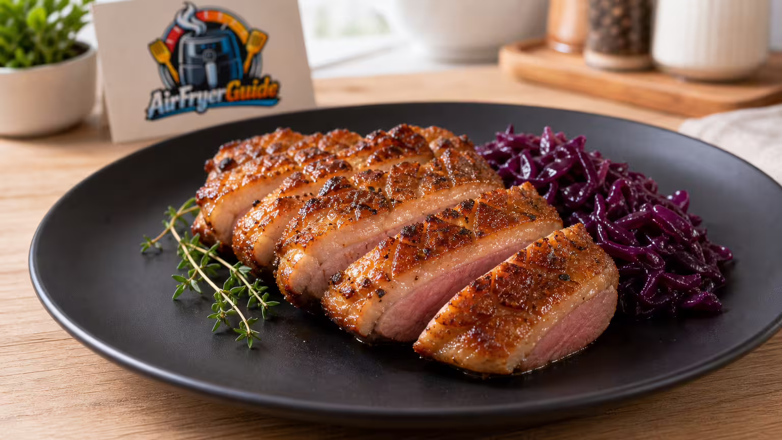 Gänsebrust aufwärmen im Airfryer - Serviervorschlag