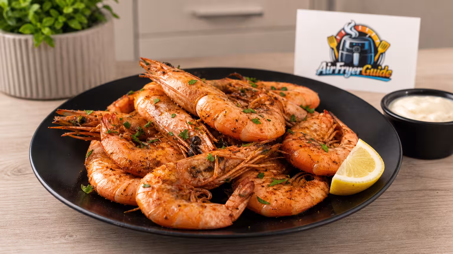 Garnelen mit Schale im Airfryer